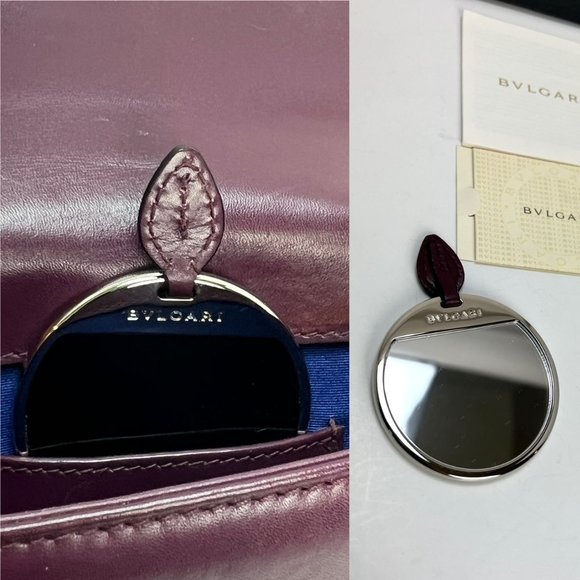 Bvlgari Calfskin Small Serpenti Forever Snake Plum Crossbody Bag - Picture 11 of 12